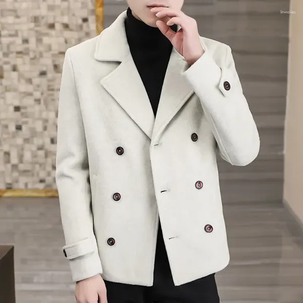 Trajes de Hombre de Alta Calidad Cruzado Plus Terciopelo Grueso Negocios Casual Gama Alta Simple Elegante Moda Fiesta Chaqueta de Traje de Caballero