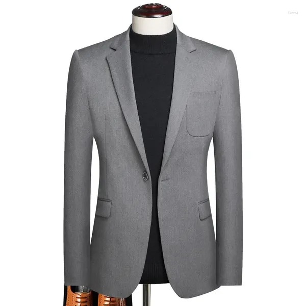 Costumes masculins de haute qualité Business Fashion Business Slim British Couleur solide gentleman gentleman Suit Youth One Button Jacket