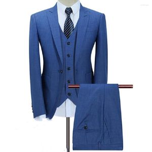 Herenpakken Hoge kwaliteit koningsblauw jas broek ontwerpen bruiloft Turkije Italië herenpak voor kantoor