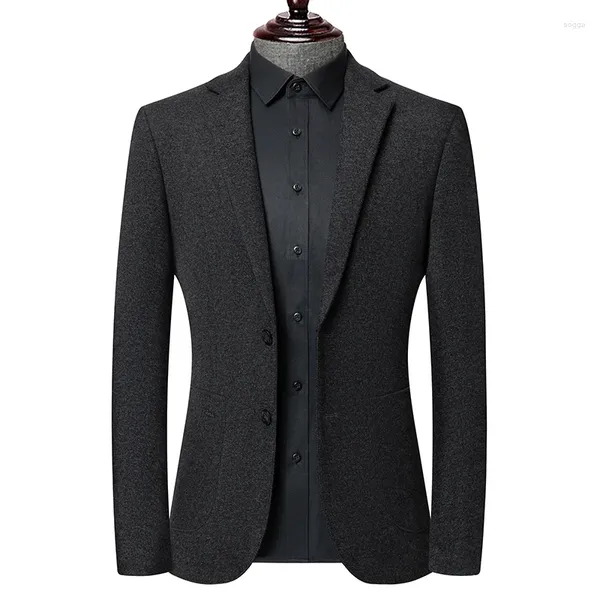 Trajes para hombres Traje de alta calidad Fashion Blazers informes Blazers Top Male Solid Business Mens abrigos y chaquetas de talla grande 4xl