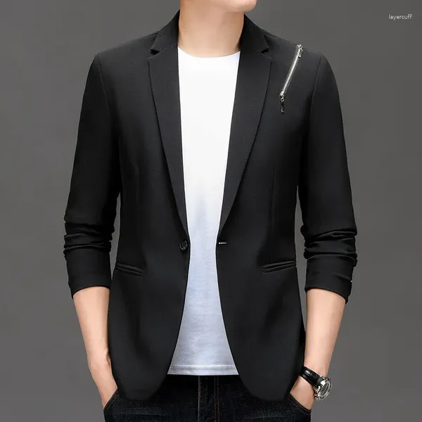 Suits para hombres Hoo 2024 Clothing Leisure Blazer Youth Youth Autumn Business Fit No Ironing All-Matching