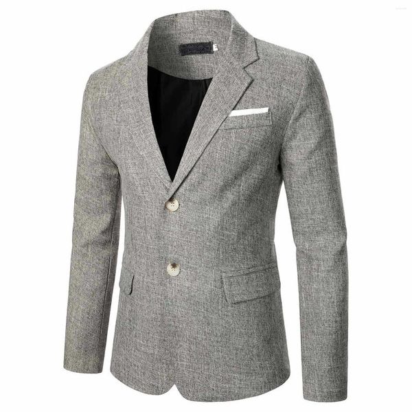 Trajes De Hombre Trajes De Entrevista Hombres Vestido De Negocios Formal para Hombre Boda Casual Estiramiento Premium Bolsillo con Botones Slim Blazer De Ajuste Clásico