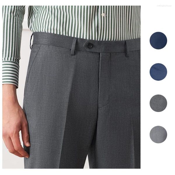 Costumes pour hommes pantalon de costume en laine de style italien pour hommes avec un tissu de couleur sans ironique 4, une quincaillerie de haute qualité commerciale idéale et usure décontractée