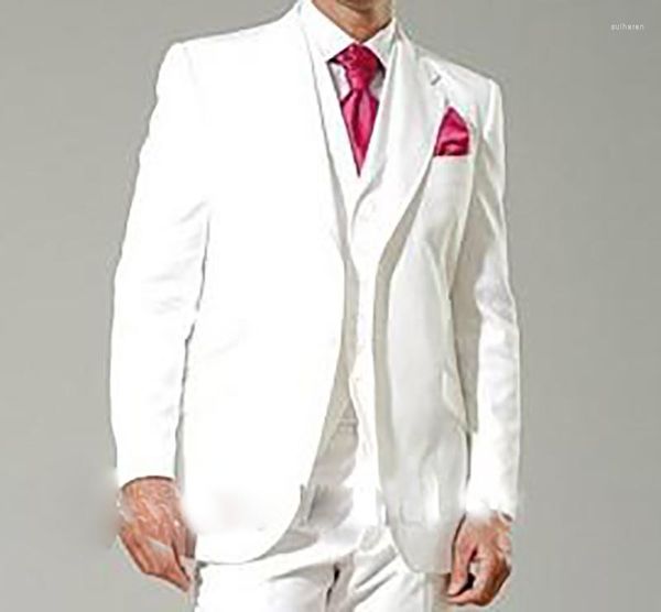 Trajes para hombres (corbata de chaleco de chaqueta) 2023 Estilo personalizado Fit Slim Men Iffery Tuxedos Groomsman Man Blazer Boda de boda Negocio