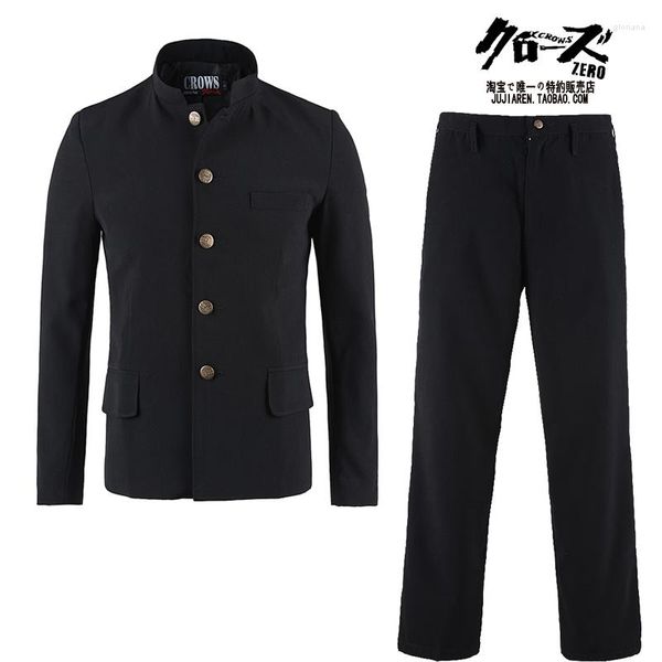 Trajes de hombre, uniforme escolar japonés Suzuran, chaqueta delgada para hombre, conjunto de traje chino, chaqueta, pantalones, Genji largo coreano