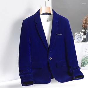 Costumes pour hommes corée mode Blazers 2023 noir bleu manches longues printemps automne Cardigan costume surdimensionné 4XL