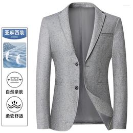 Costumes pour hommes Version coréenne de couleur unie décontractée célébrant le mariage Style britannique Blazer ajusté Business Fashion Gentleman Suit