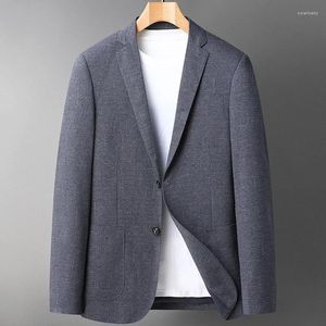Costumes masculins Version coréenne Trend Couleur solide Mariage décontracté à rayures Afficier British Style Business Fashion Blazer Gentleman's Suit