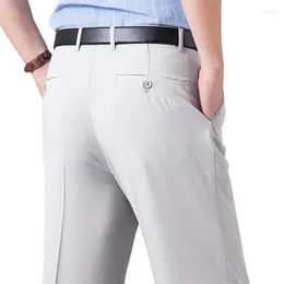 Costumes pour hommes grand été confortable infroissable costume pantalon Baggy Double plissé vêtements classiques