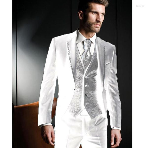 Trajes para hombres Últimos diseños de pantalones de abrigo Hombres Novio Esmoquin Traje de boda Fiesta de noche Chaqueta Pantalones Chaleco Blazer masculino Traje Homme Terno