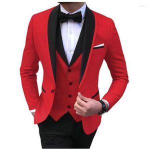 Herenpakken nieuwste jas pant ontwerpen rode mannen voor trouwpak bruidegom blazer smoking slanke fit kostuum pour hommes terno masculino