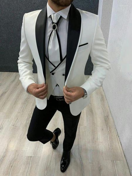 Trajes de hombre últimos diseños de pantalones de abrigo para hombre para boda novio esmoquin 3 piezas traje ajustado Homme Mariage Terno Blazer Masculino