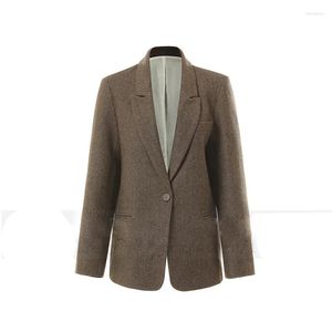 Trajes de hombre, chaqueta de ocio para uso diario, chaqueta de mujer de una pieza para mujer de negocios, abrigo, vestido de fiesta Formal de Tweed en espiga hecho a medida