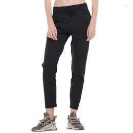 Herenpakken citroen dames workout hardloop leggings 4 -weg stretch stoffen superkwaliteit yogabroek met zijkant zakken buiten sportschool sport panty's