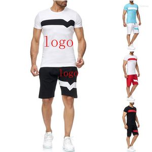 Herenkostuums Logo-aanpassing Poloshirts Afdrukken Comfortabele korte mouwen Katoenen Harajuku-tops Casual sport-T-shirts