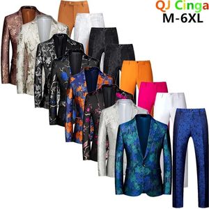 Costumes pour hommes costumes de luxe Business Coat formel et pantalon Costume vert rouge