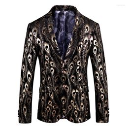 Trajes de Hombre de lujo dorado negro terciopelo chaqueta de Hombre barroco elegante graduación boda Slim Fit Masculino de talla grande 5xl chaqueta de traje de Hombre