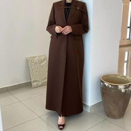 Trajes masculinos de lujo musulmán abaya mujeres soltero soltero solapeta elegante blazer blazer negocios