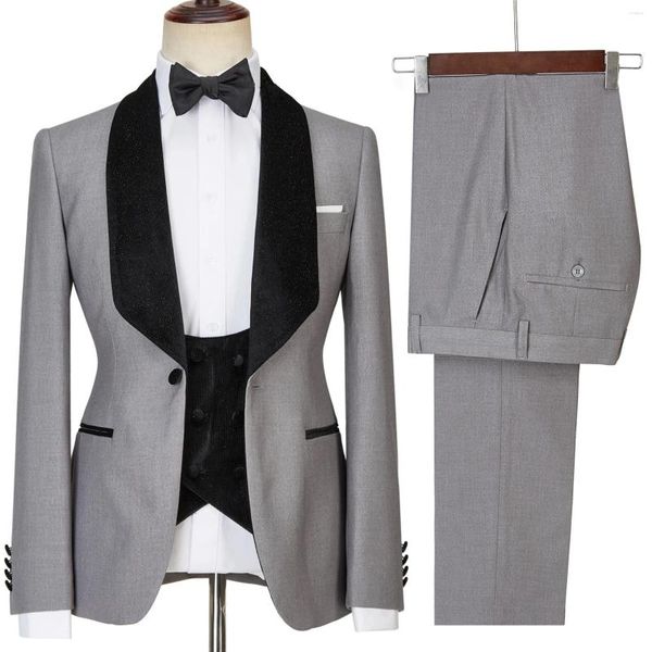 Trajes para hombres Hombres 2024 Boda Tassored Classic de 3 piezas de pecho