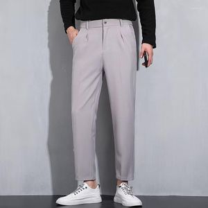 Herenpakken heren casual broek brede been echte Koreaanse sexy trendy losse en enkel mannen kleding