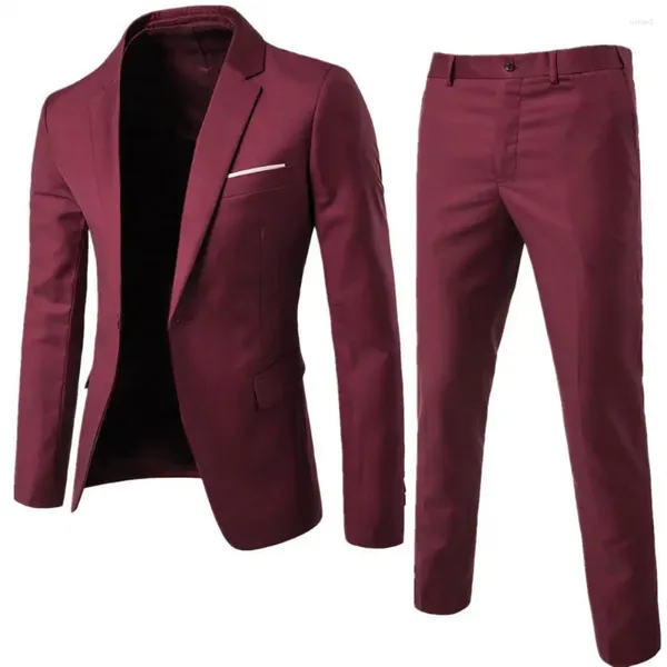 Costumes pour hommes Hommes Blazer Pantalon Formel 2pcs Costume de bal de mariage Slim Fit Business Work Wear Groom Jacket