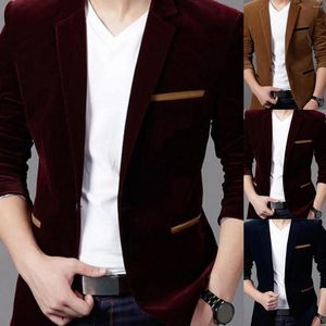Herenpakken Men Blazers Business Suit Velvet Classic Version Rapel Collar Doek voor bedrijf Jackets mannelijk