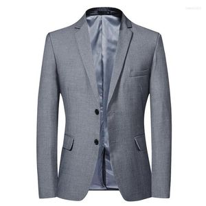 Costumes masculins Business Business Slim Fit Classic Male Blazers Luxury Two Buttons Mens Blazer Grey Blue Black