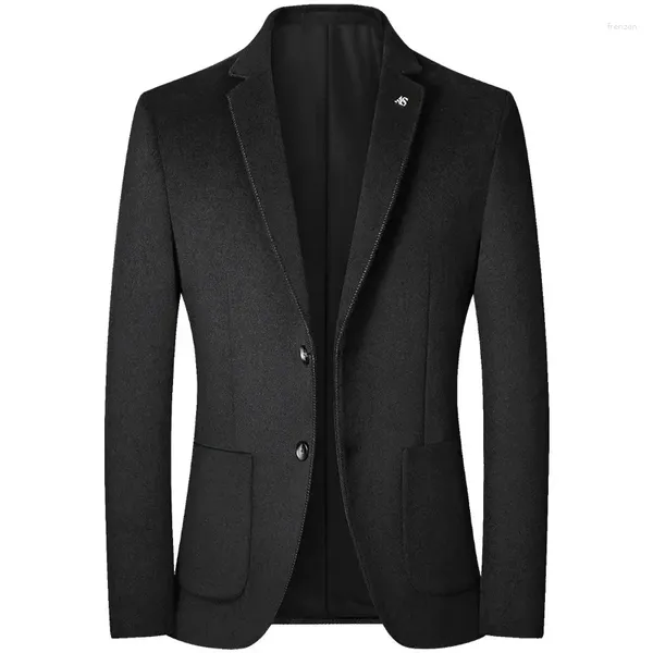 Trajes para hombre, Blazers de Cachemira para hombre, chaquetas, abrigos de lana informales de negocios, ropa ajustada de alta calidad para hombre, talla 4XL