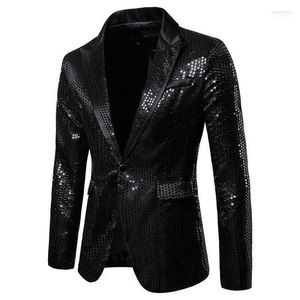 Costumes pour hommes Blazers pour hommes Mode Costume Manteau Automne Hiver Casual Slim Formel Un Bouton Sequin Veste Tops Noir Bleu Rouge Blazers1