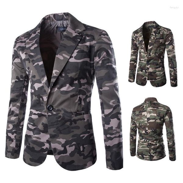 Trajes De Hombre Blazers De Hombre Chaqueta De Traje De Camuflaje De Estilo Militar para Hombre Blazer De Manga Larga De Gran Tamaño Abrigo Informal De Algodón Slim Fit Verde