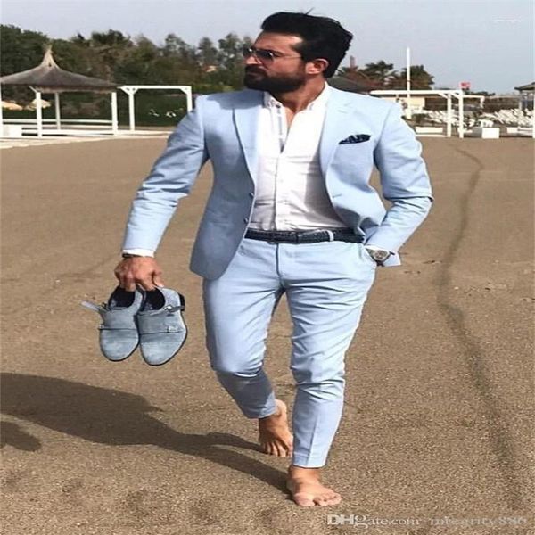 Trajes para hombre, vestido de noche de novio a la moda para hombre, chaqueta de novio delgada con solapa ranurada de alta calidad, traje Formal para hombre, baile de fiesta