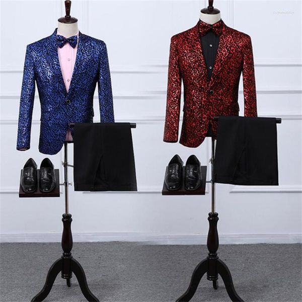 Trajes de hombre Blazer de leopardo para hombre Chaquetas de traje de boda Sprint Lentejuelas Trajes de escenario delgados Actuación nocturna Vestidos de club nocturno Ropa