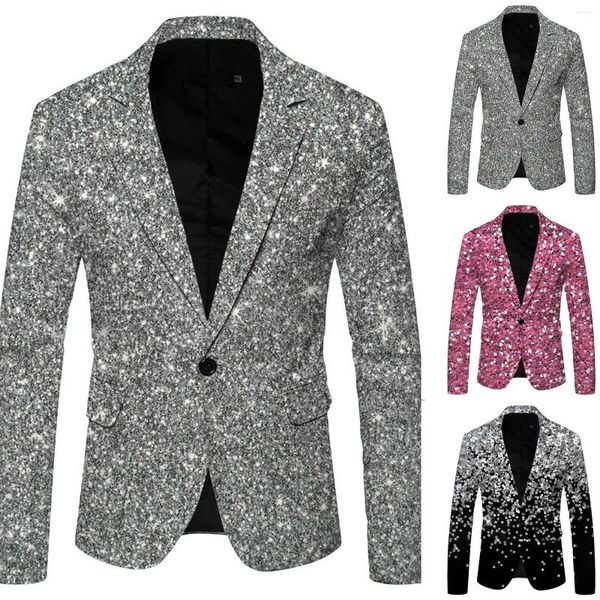 Trajes para hombres Hombres Lentejuelas Blazer Diseños Tallas grandes Negro Plata Terciopelo Dorado Traje con lentejuelas Chaqueta DJ Club Escenario Fiesta Ropa de boda