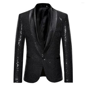 Costumes masculins sequins hommes blazer conceptions en velours gold pailled veste veste club club scénitaire vêtements de mariage