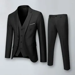 Herrenanzüge, Slim-Fit-Anzugset, stilvoll für formelle Geschäftstreffen, Hochzeiten, Büroveranstaltungen, Anti-Falten-Design