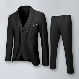 Costumes pour hommes Hommes Slim Fit Costume Ensemble élégant pour les réunions d'affaires formelles Mariages Événements de bureau Conception anti-rides