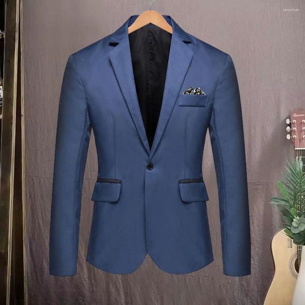 Trajes para hombres Traje de hombre Chaqueta de abrigo Estilo de negocios formal Slim Fit Novio Padrino de boda con un solo botón