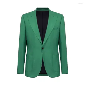 Herenpakken Heren Causale Blazer Enkele rij knopen Jasje voor mannen Groen Dagelijks Jurkje Tuxedo-jas met één knop Normale pasvorm Kostuum Homme