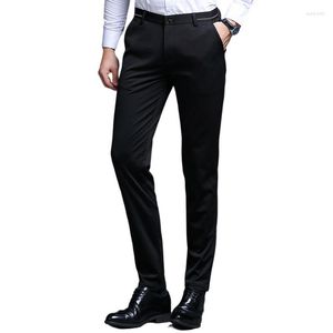 Costumes pour hommes pantalons habillés pour hommes formel affaires costume décontracté printemps automne bureau pantalons hommes droite classique pantalon noir bleu