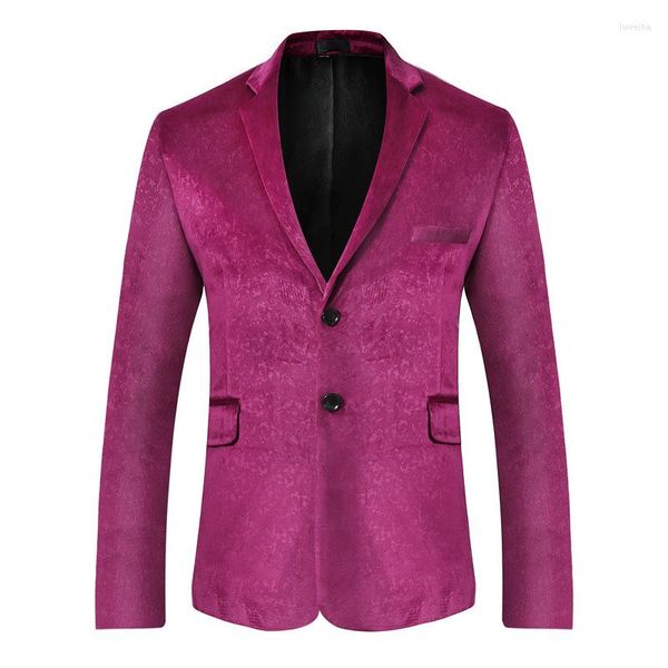 Costumes pour hommes Hommes Mode Velours Costume Veste 2023 Marque Revers Entaillé Slim Fit Blazer Sport Manteau Hommes Fête De Mariage De Bal De Smoking Blazers Homme