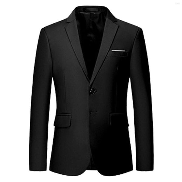 Costumes pour hommes Veste coupe cintrée pour hommes Deux boutons Revers cranté Costume décontracté Tux léger Dîner pour hommes et ensemble de pantalons