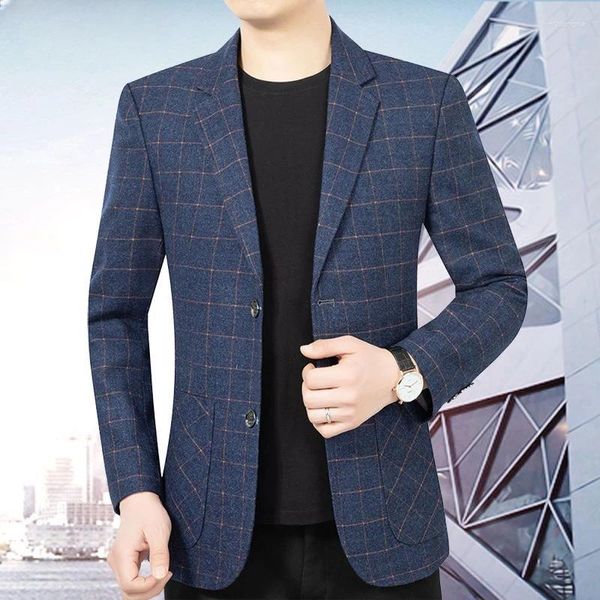 Costumes pour hommes, veste de costume, Blazers, vêtements pour hommes, printemps et automne, Blazer intelligent et décontracté, manteau D58, 2023