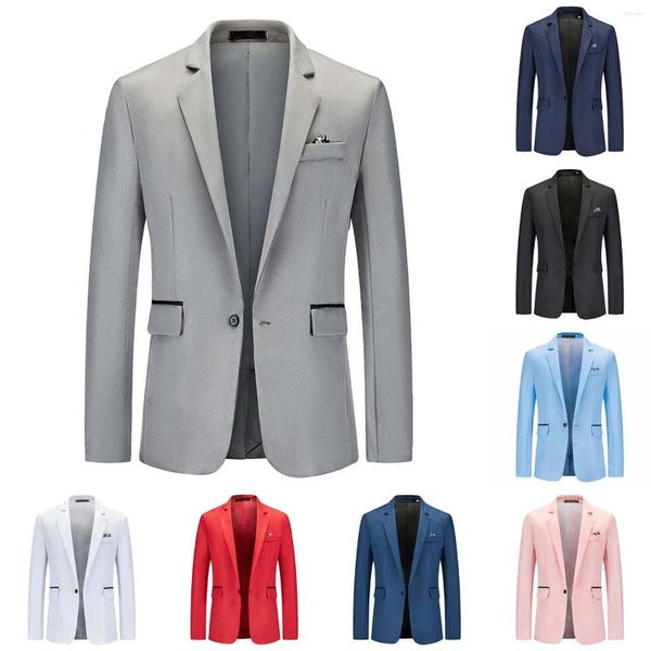 Costumes pour hommes Costume pour hommes Slim Fit One Button Solid Tuxedo Acket Business Wedding Party Homecoming Pour Hommes
