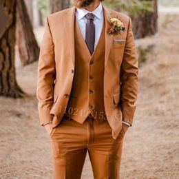 Costumes pour hommes costume de mariage 2023 Design italien conçu sur mesure 3 pièces élégantes formelles de marié usure de pantalon de gilet blazer costume homme