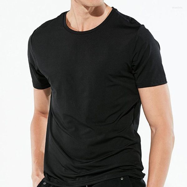 Costumes pour hommes NO.2 A1260 T-shirt d'été Chemises respirantes Sport à séchage rapide Hommes Loisirs Noir Manches courtes Casual T-shirt en soie de glace Solid Loose