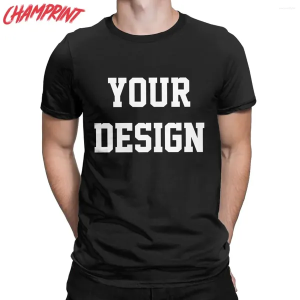 Costumes masculins n ° 2A1036 T-shirt Votre propre design en coton pur t-shirt à manches courtes diy po ou logo t-shirts o vêtements de cou grand taille