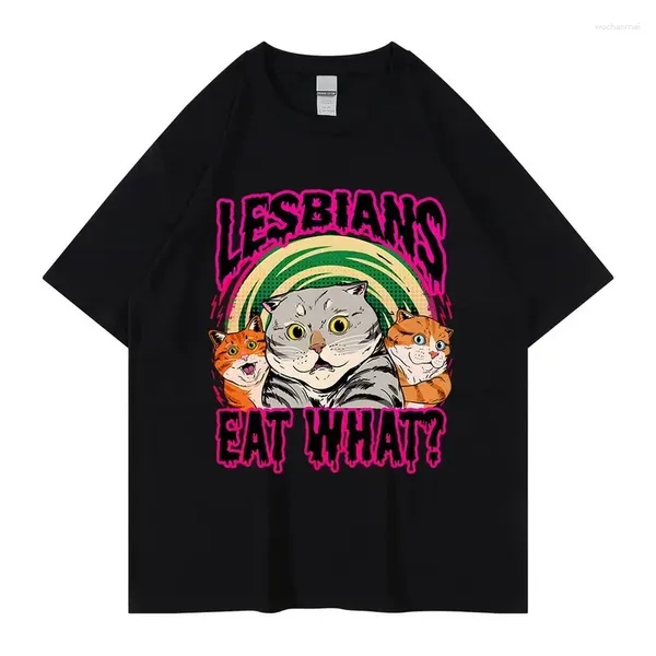 Les costumes masculins n ° 2A1295 T-shirt Lesbiens mangent ce que le streetwear t-shirt coton hiphop lâches
