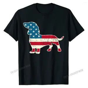 Herenpakken nr. 2A1724 juli hondenliefhebber cadeau mannen vrouwen Amerikaanse vlag t-shirt heersende top t-shirts aangepaste tops tees katoenen familie