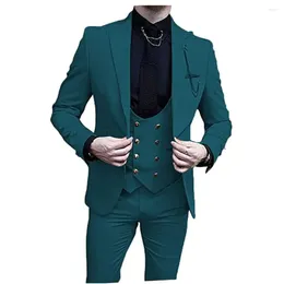Costumes pour hommes Huile Green Mens Costume pour le marié Tuxedos Slim Fit Prom Part