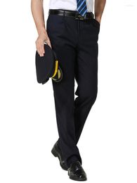 Suisse pour hommes Pilot Captain Uniform Gard Gard Straight Pantalons Business Office Pantal